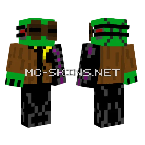 Terrillion Red Ear Inuit Goggles Minecraft skin, front and back