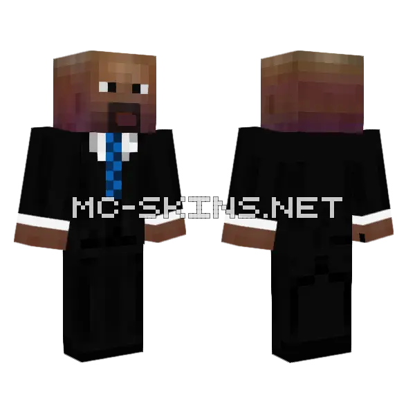 Terry Crews In Suit Minecraft skin, front and back