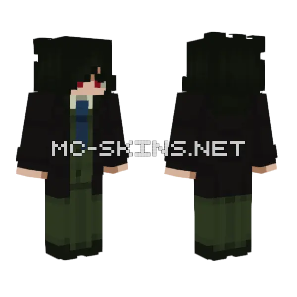 Teru Mikami Death Note Minecraft skin, front and back