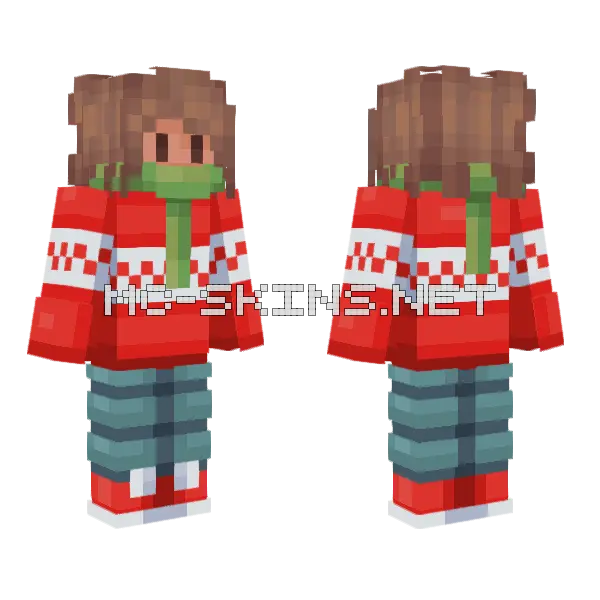 Test 4 Holiday Edition Minecraft skin, front and back
