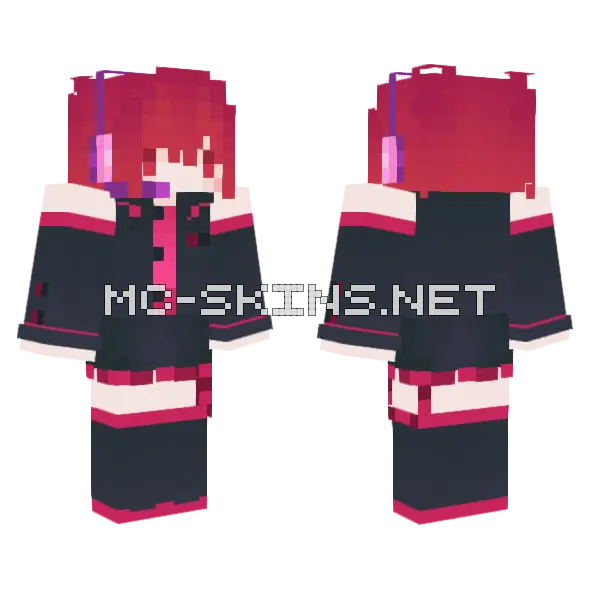 Teto Anime Girl Minecraft skin, front and back