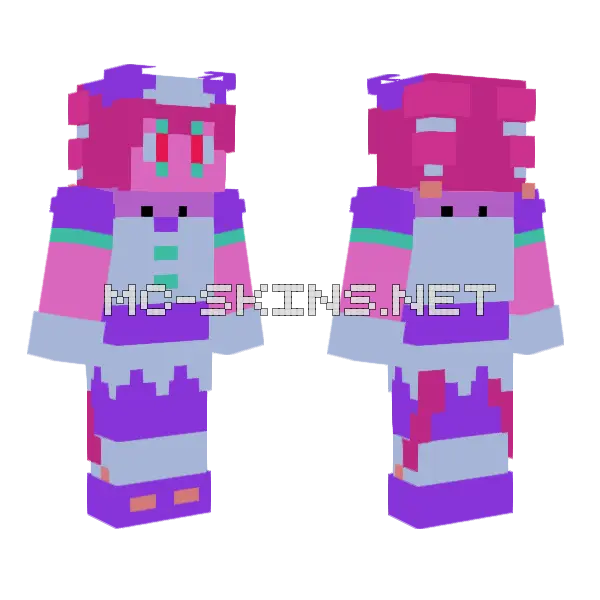 Teto Harlequin Contraption V1 Minecraft skin, front and back