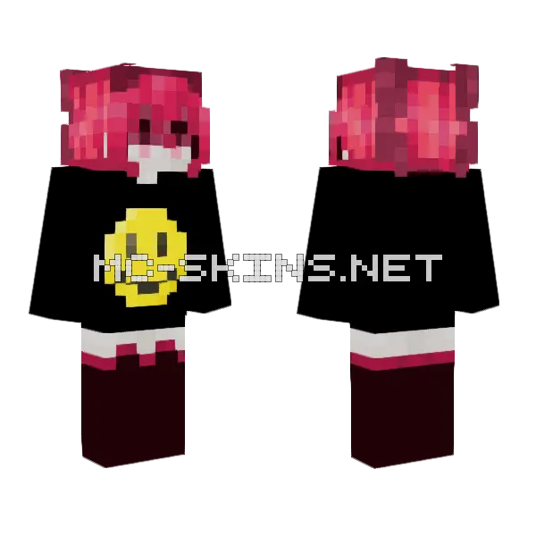 Teto Pink Cat Minecraft skin, front and back