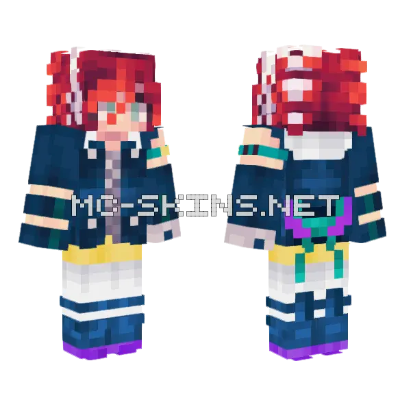 Teto Trainer Pokemon Minecraft skin, front and back