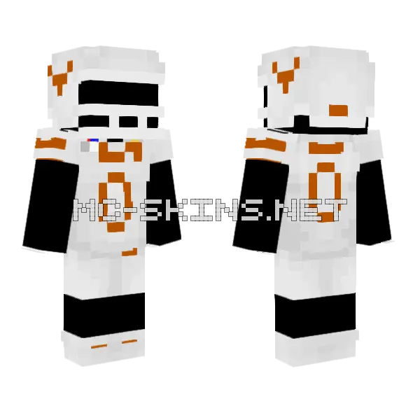 Texas Peach Bowl Minecraft skin, front and back