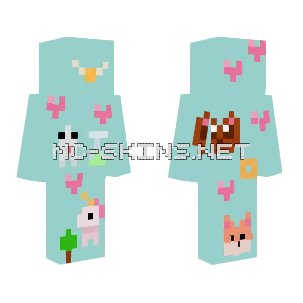 Thank You For 100 Follows Minecraft skin, front and back