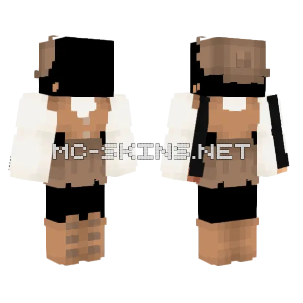 Thanksgiving Outfit Minecraft skin, front and back