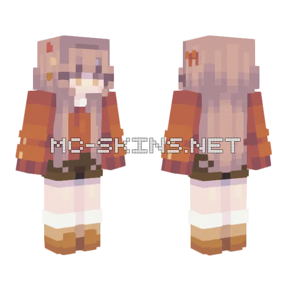 Thanksgiving RCE Minecraft skin, front and back