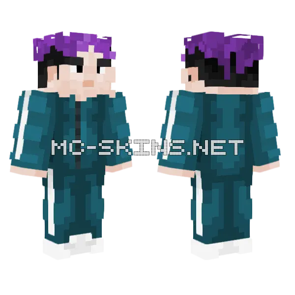 Thanos Minecraft skin, front and back