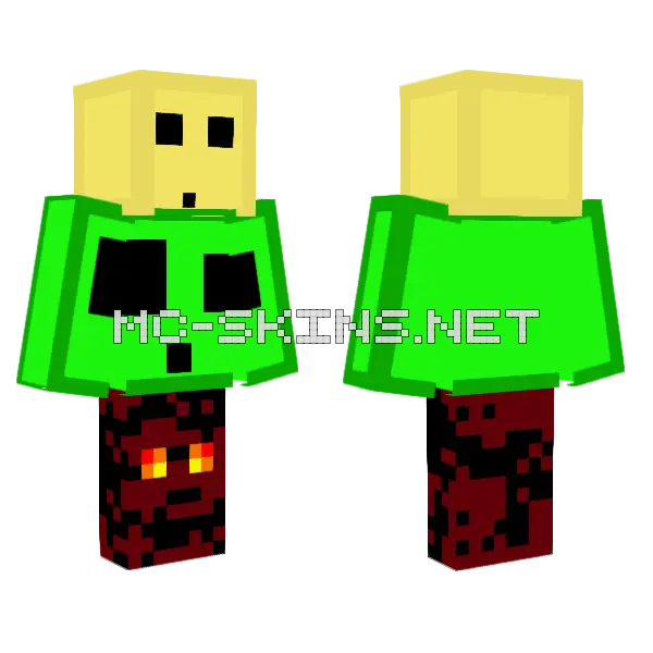 The 3 Cubes Minecraft skin, front and back