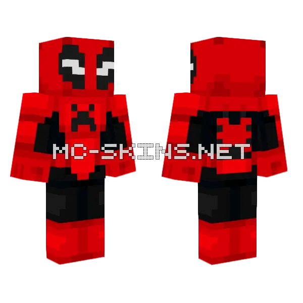 The Astonishing Spider-Man Minecraft skin, front and back