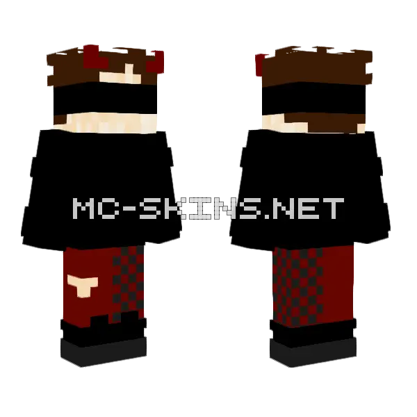 The Blind Demon Minecraft skin, front and back