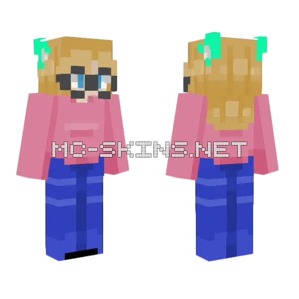 The Bright Colors Minecraft skin, front and back