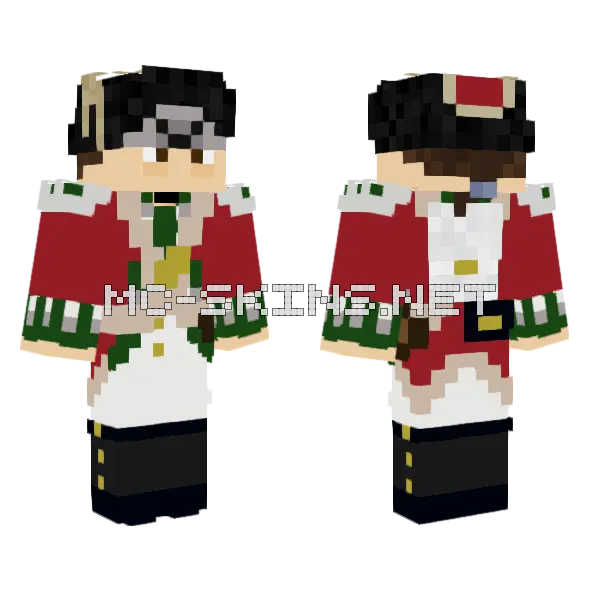 The British Grenadiers Minecraft skin, front and back