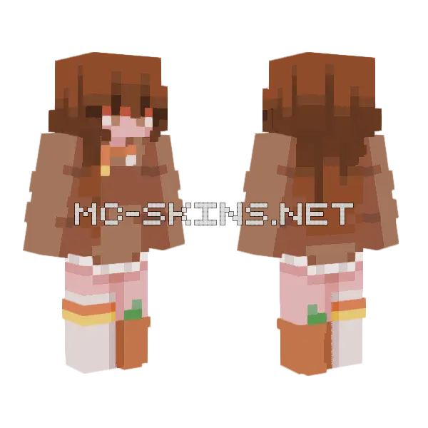 The Copper Leaves RCE Minecraft skin, front and back