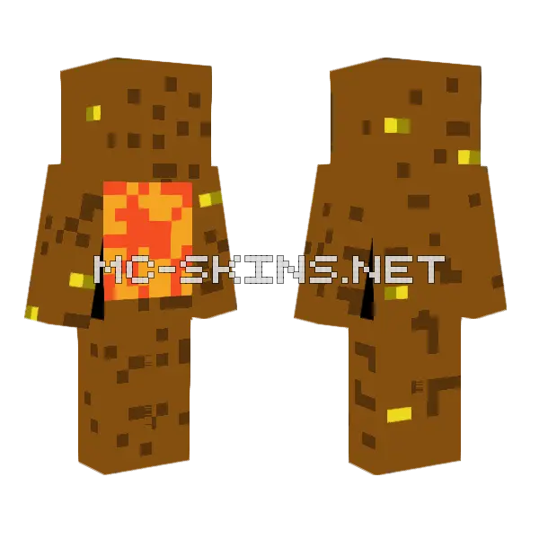 The Creaking Cave Minecraft skin, front and back