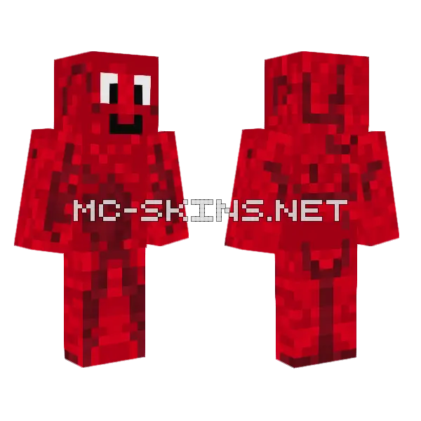 The Crimson Rock Minecraft skin, front and back