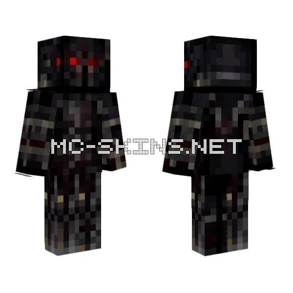 The Dark Knight Minecraft skin, front and back