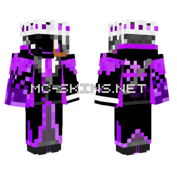 The Dark Lord King Minecraft skin, front and back