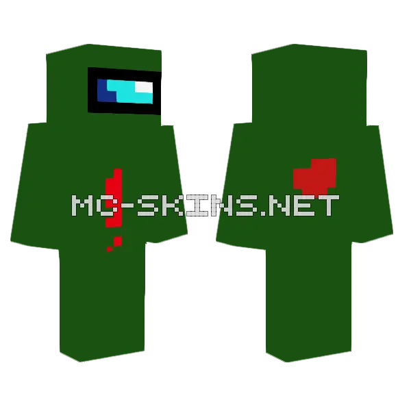 The Dead Minecraft skin, front and back