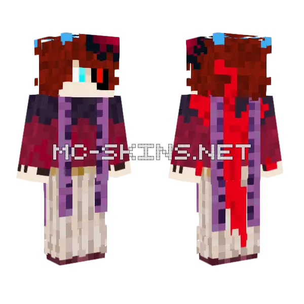 The Demon Of The New World Minecraft skin, front and back