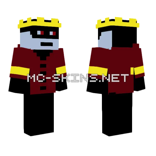 The Dragon King Minecraft skin, front and back