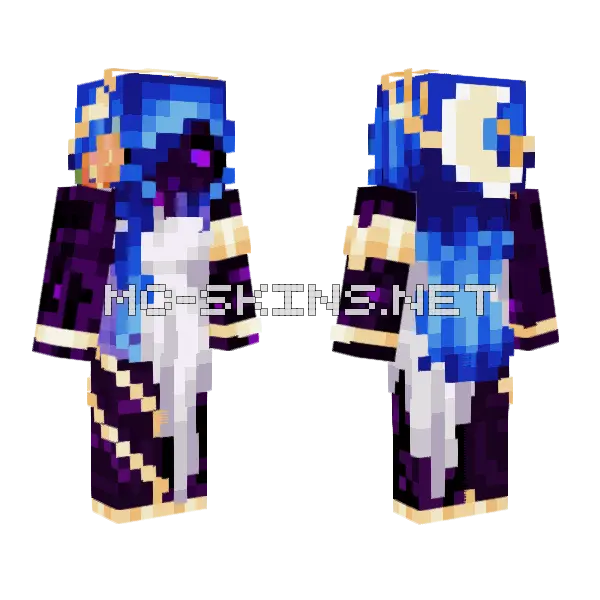 The Ender Keeper Minecraft skin, front and back