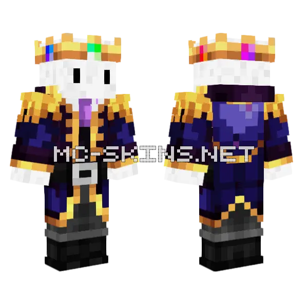 The Ender King Minecraft skin, front and back