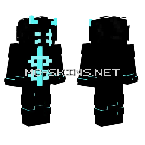 The Entity Version 1 Minecraft skin, front and back