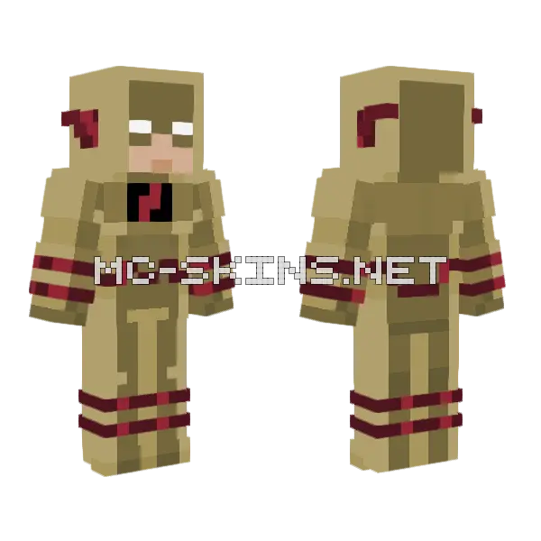 The Flash Justice Lord Minecraft skin, front and back