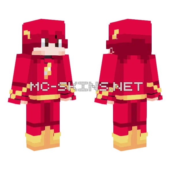 The Flash Skin Minecraft skin, front and back