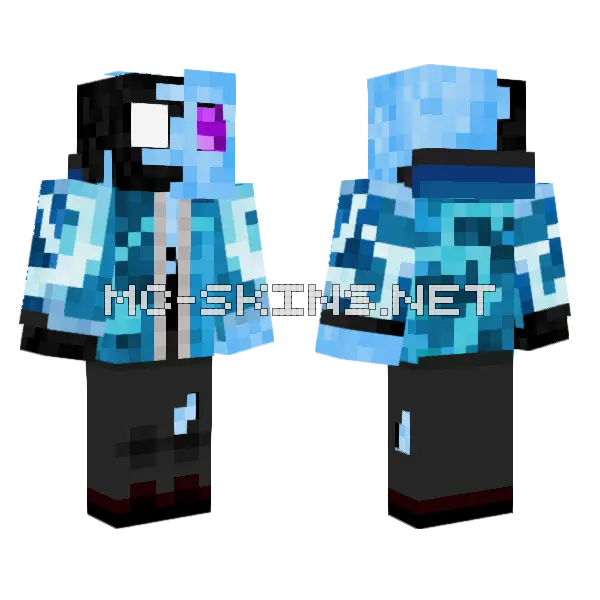 The Frozen Alpha Minecraft skin, front and back