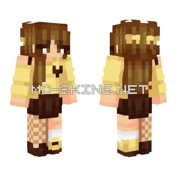 The Girl That Time Forgot Minecraft skin, front and back