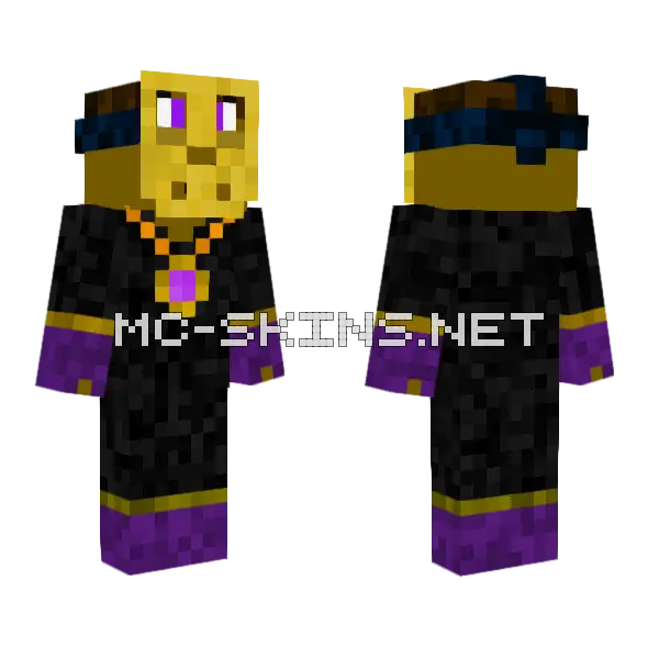 The Golden Lord Minecraft skin, front and back