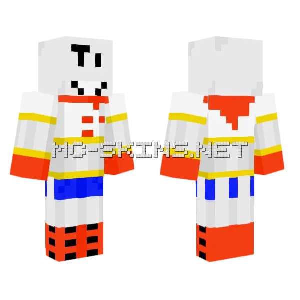 The Great Papyrus Minecraft skin, front and back