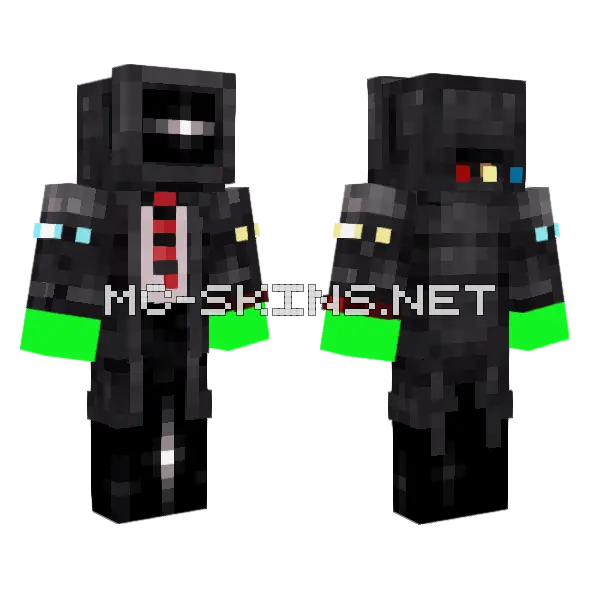 The Greenslaver Minecraft skin, front and back