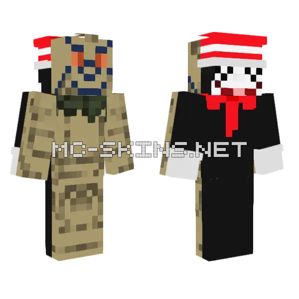 The Grinch and The Cat In The Hat Minecraft skin, front and back