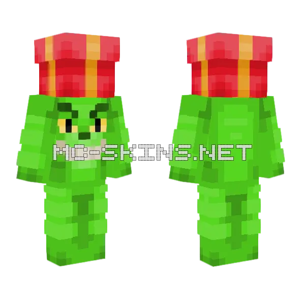 The Grinch Ce Minecraft skin, front and back
