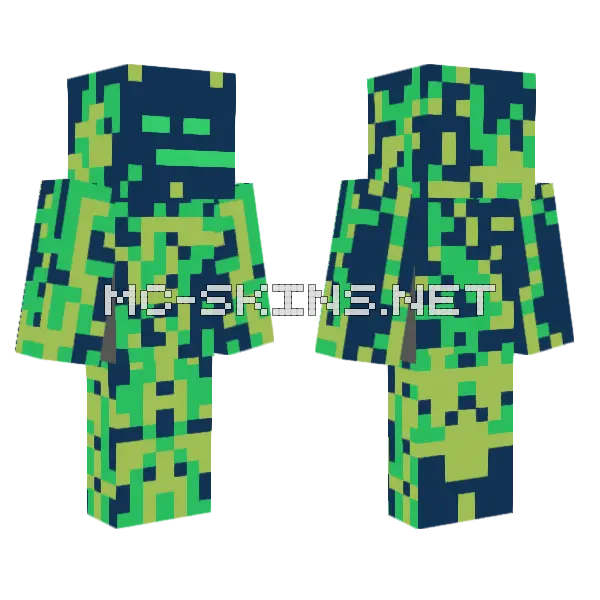 The Hacker Minecraft skin, front and back