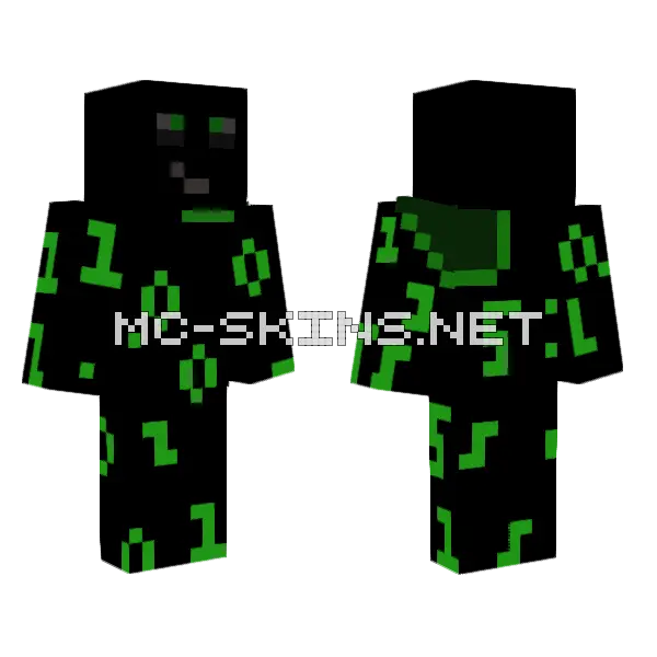 The Hacker Forgiven Minecraft skin, front and back
