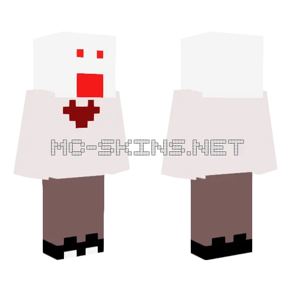 The Heart Steal Minecraft skin, front and back