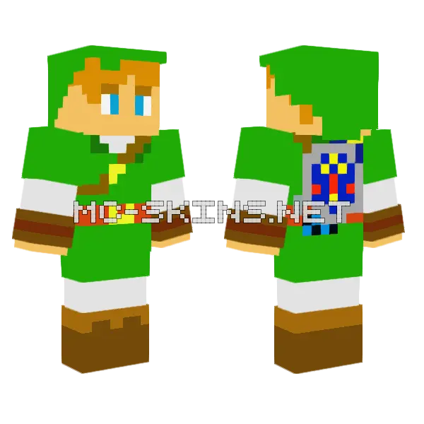The Hero Of Time Minecraft skin, front and back