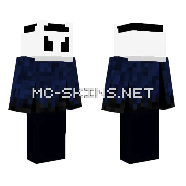The Hollow Knight Minecraft skin, front and back