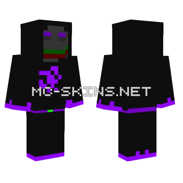 The Irone King Dark Sorcerer Minecraft skin, front and back