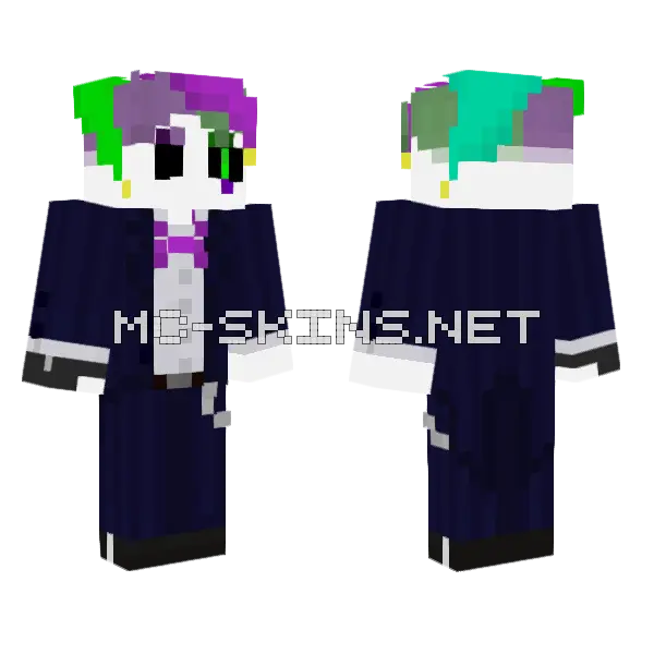 The Jester King Minecraft skin, front and back