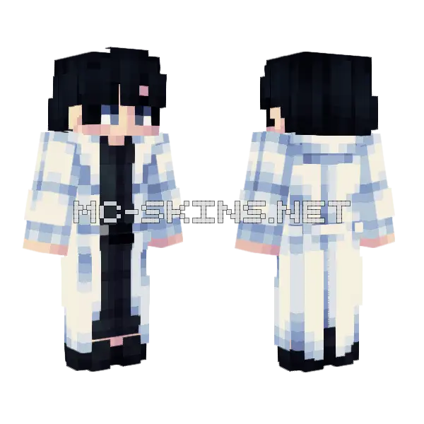 The Last Reader Minecraft skin, front and back