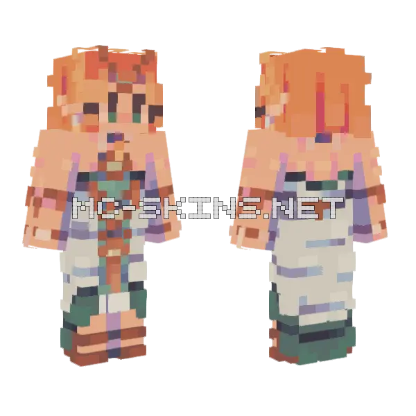 The Light Dragon Minecraft skin, front and back