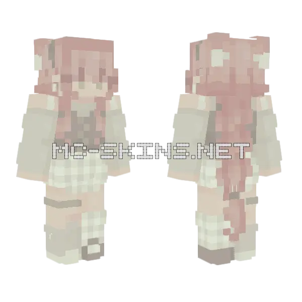 The Little Elf Collab Minecraft skin, front and back