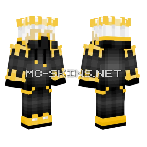 The Lost King Minecraft skin, front and back