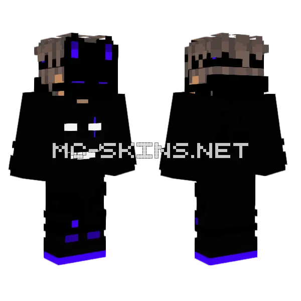The Masked Bunny Minecraft skin, front and back